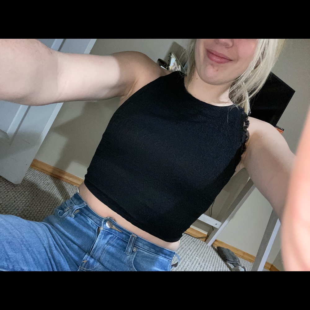 Lace Hollister crop top
